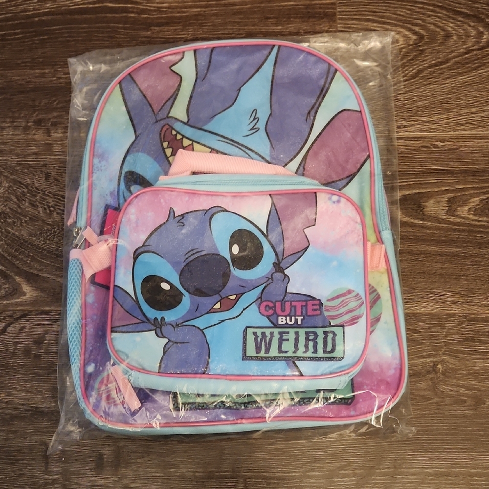 Disney Stitch 16IN Backpack and Insulated Lunch Bag Set